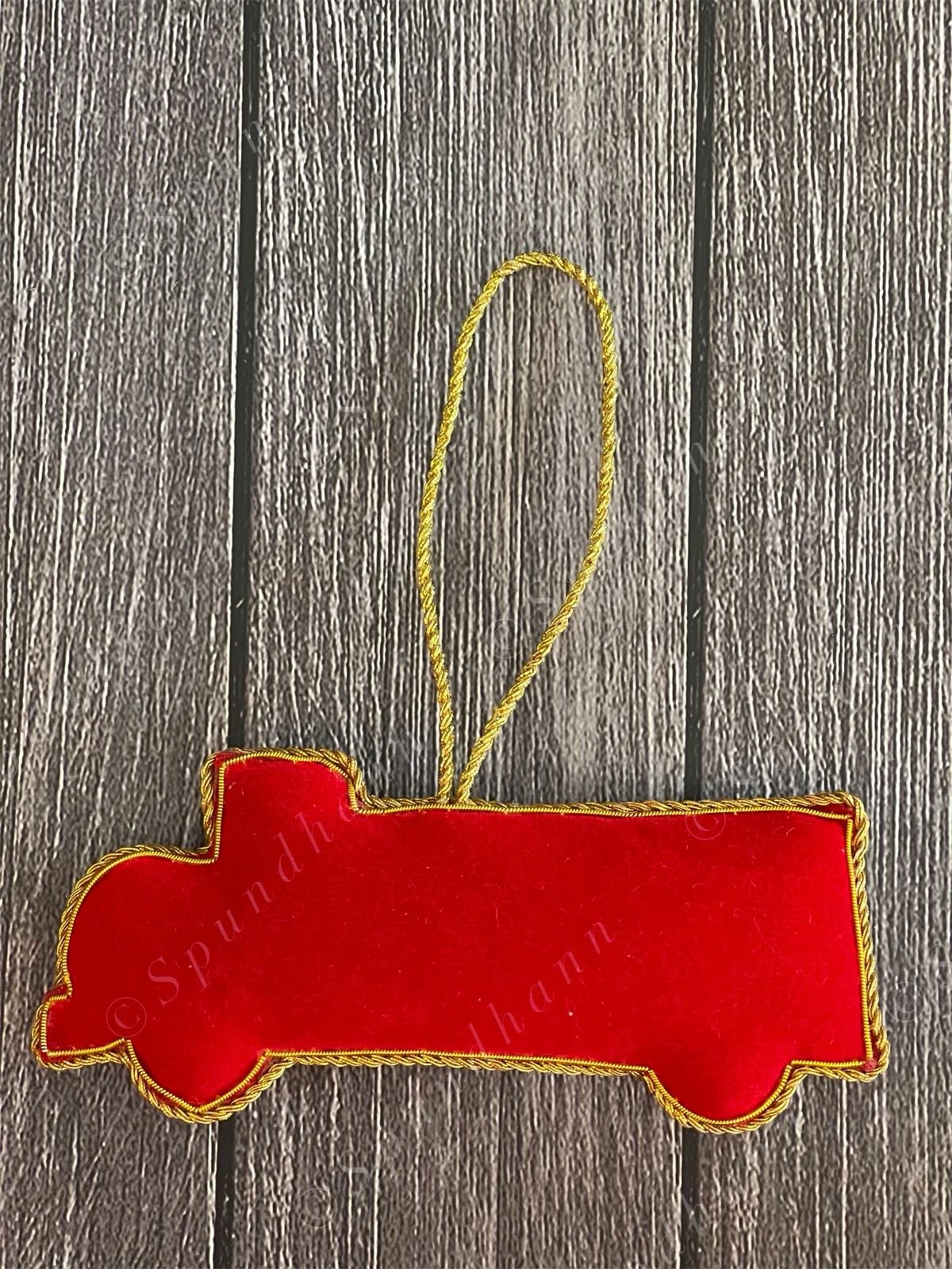 Embroidered Truck Christmas Tree Ornament