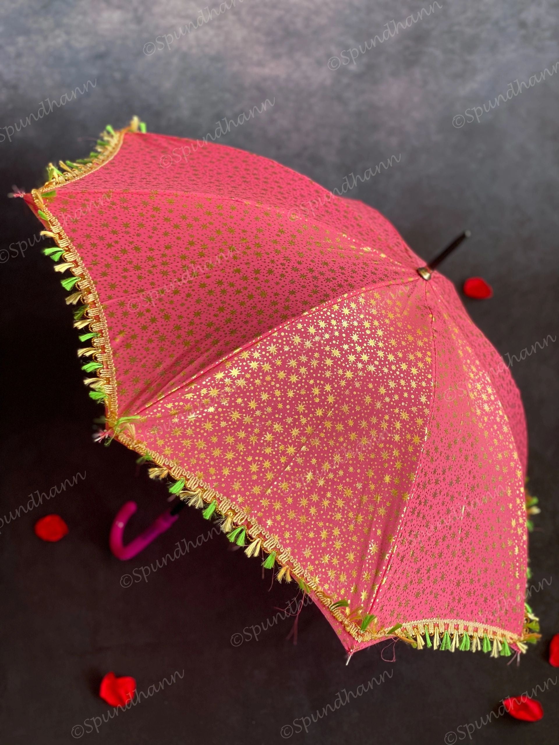 Colorful Foil Decorative Vintage Umbrella