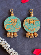 Shubh Labh Hanging Pair with Ghungroos