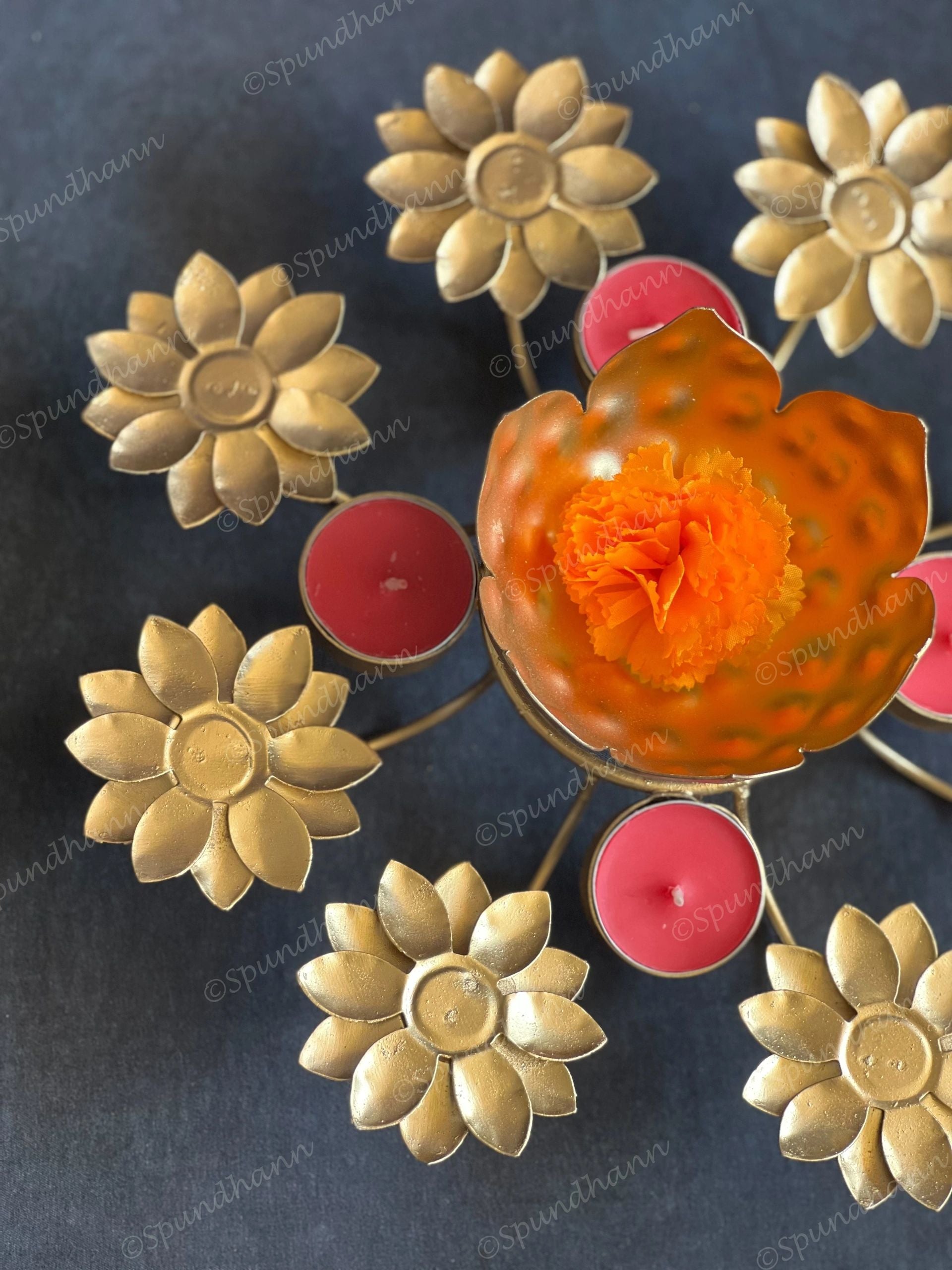 Rangoli Urli with Extended Tea Light Holders