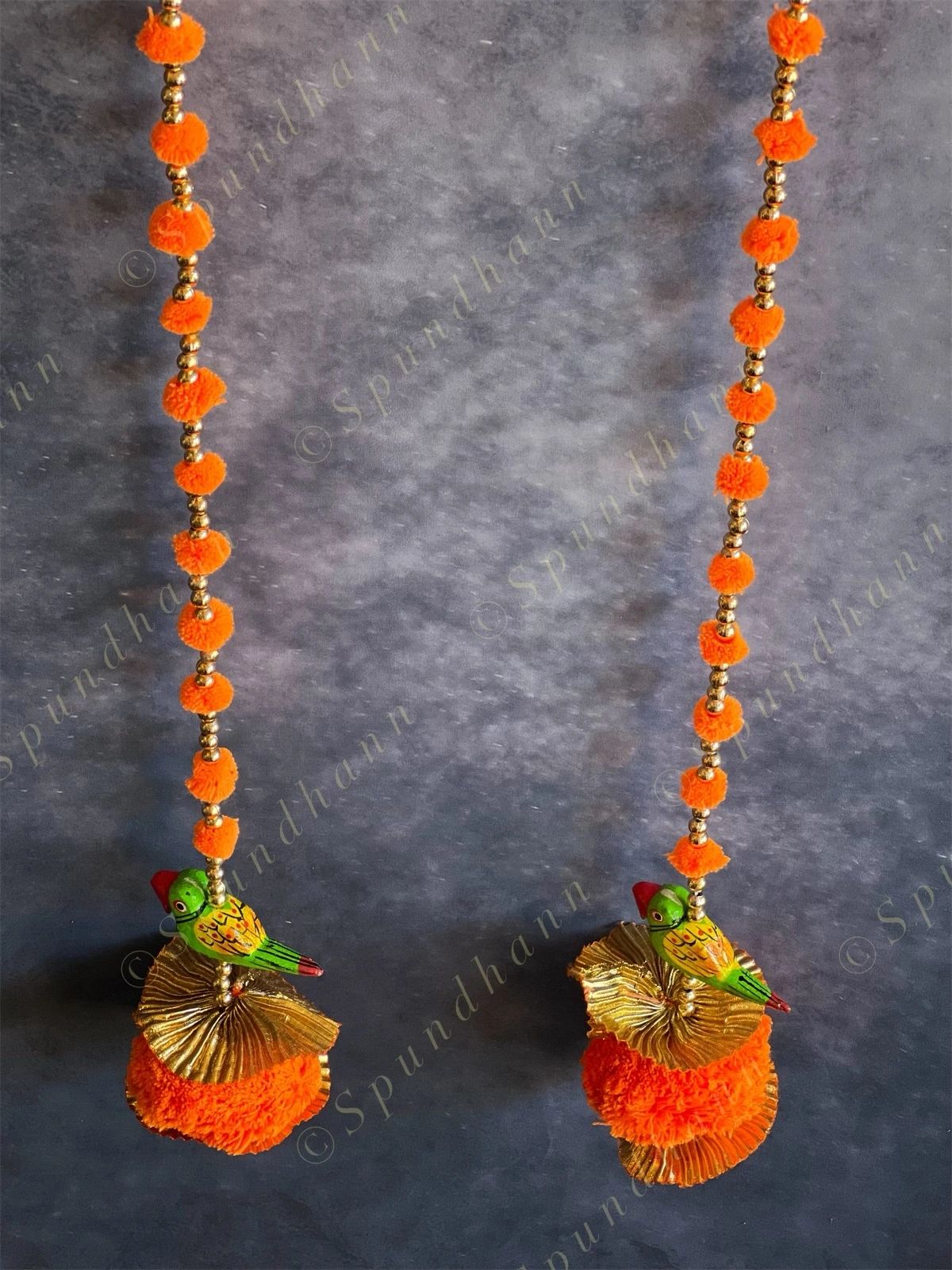 Wooden Parrot, Pom Pom & Gota Dangler String