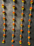 Sunset Marigold & Rajnigandha Dangler Pair