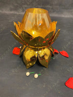 Medium Size Lotus with Glass Tea Light Candle Holder