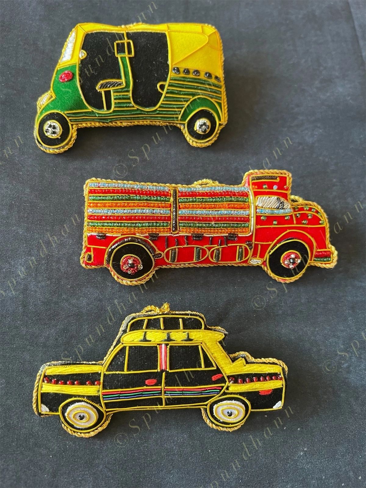 Embroidered Truck Christmas Tree Ornament