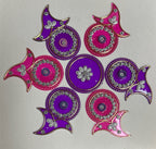 Festive Diya Rangoli Decor