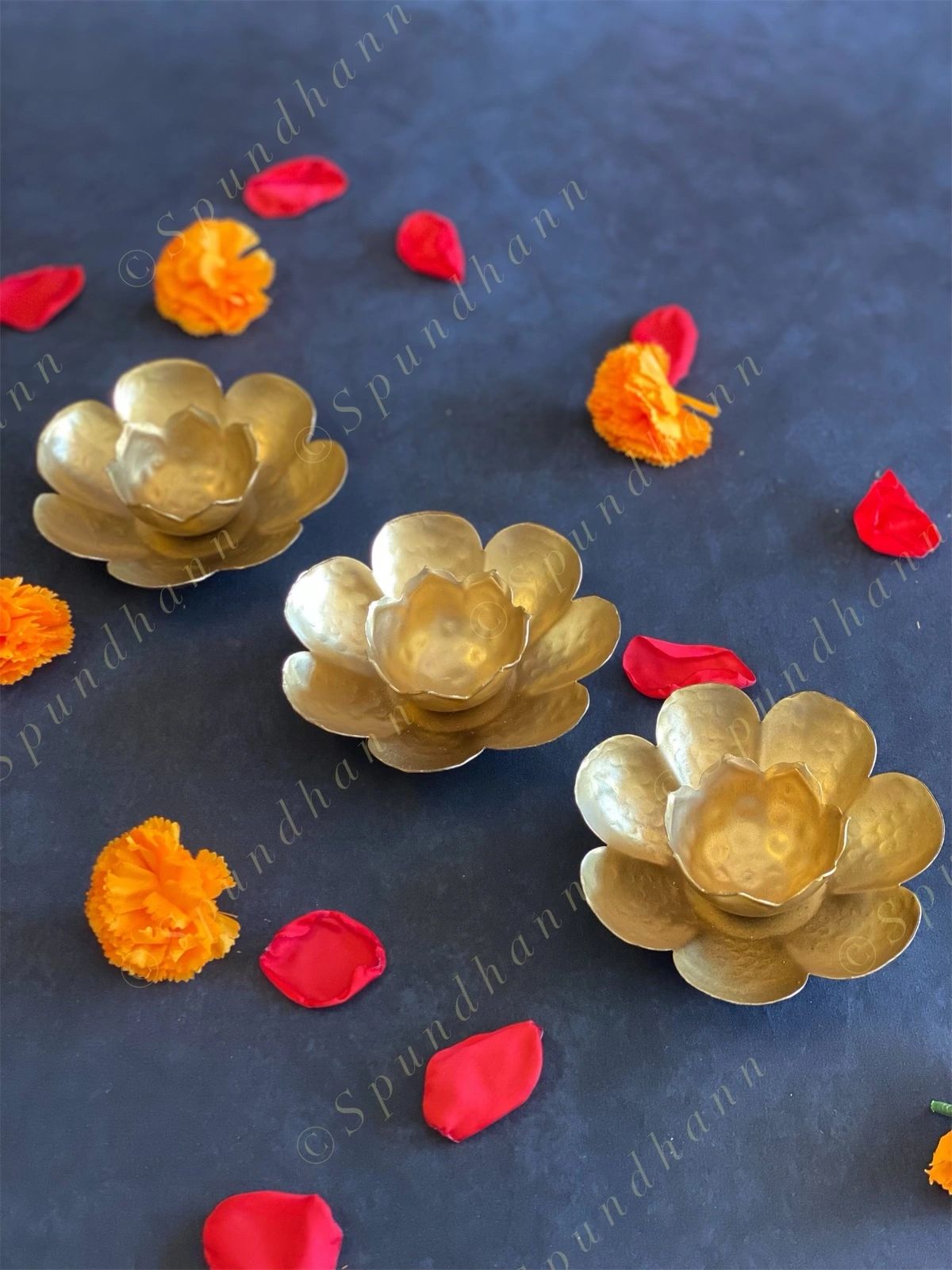 Miniature Flower Urli with Tea Light Holder