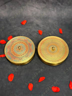 Pure Brass Minakari (Spice) Masala box with 7 Containers