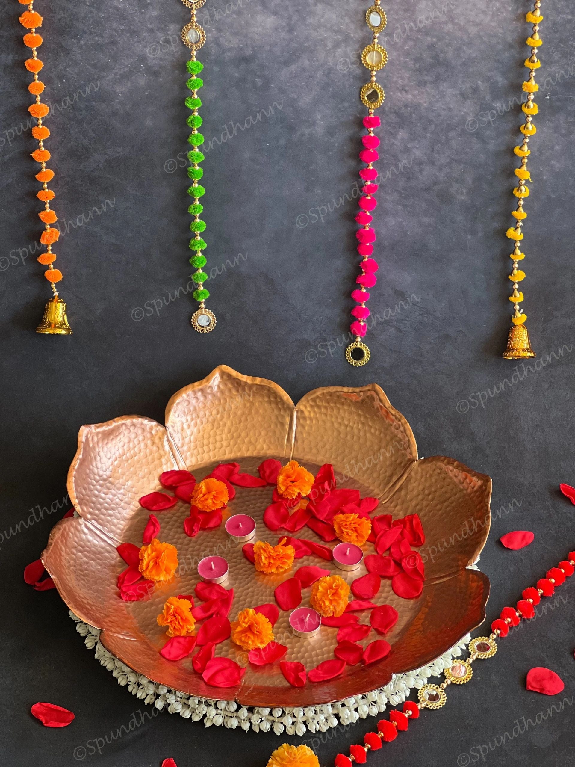 Grand Sunflower Copper Color Thaal Urli