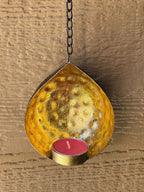 Hammered Hanging Sconce Tea Light Holder