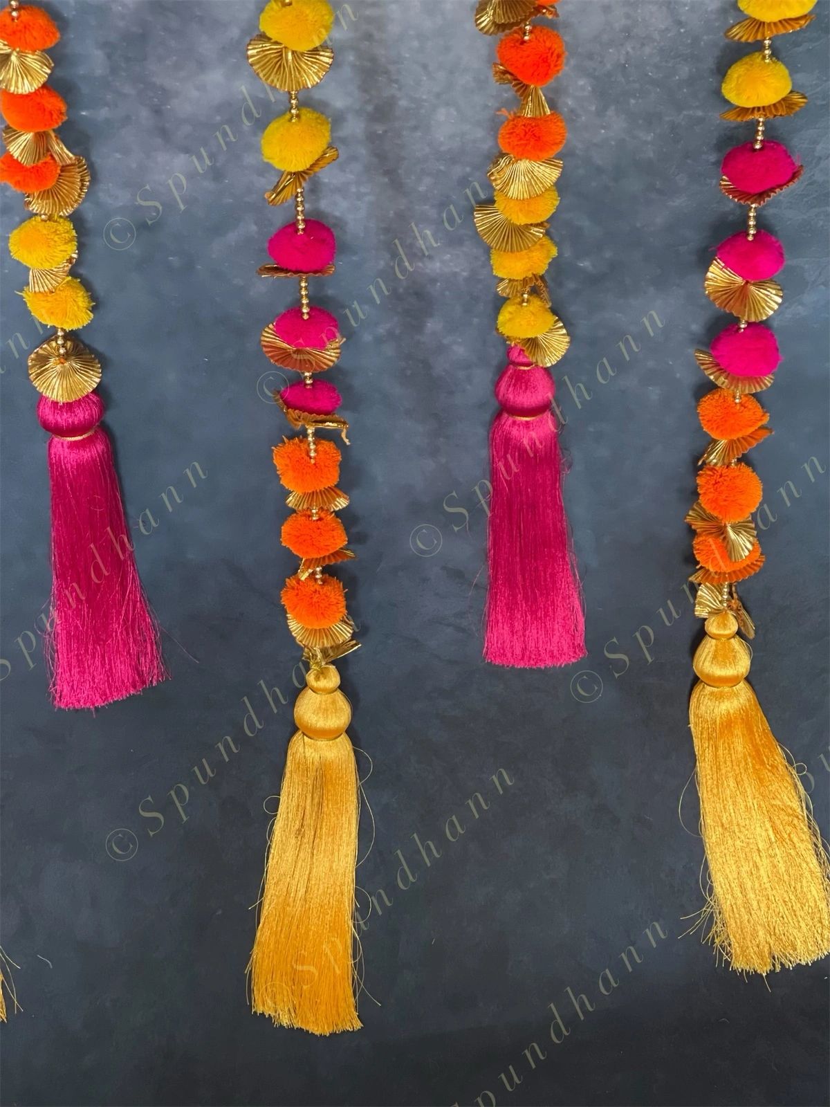 Pom Pom, Gota & Tassel Dangler Set of 2