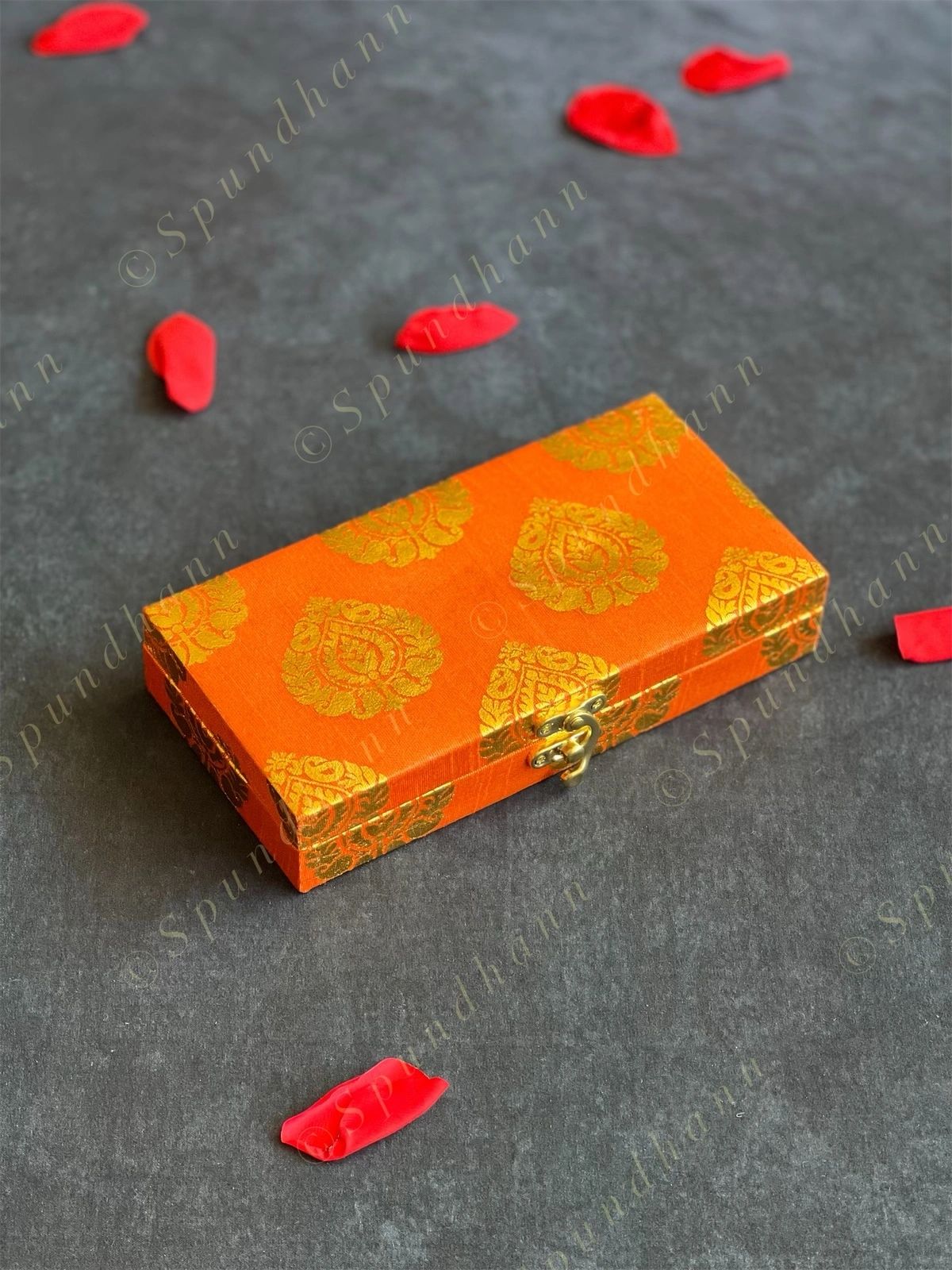Rectangular Gold Leaf Print Gift Box Only
