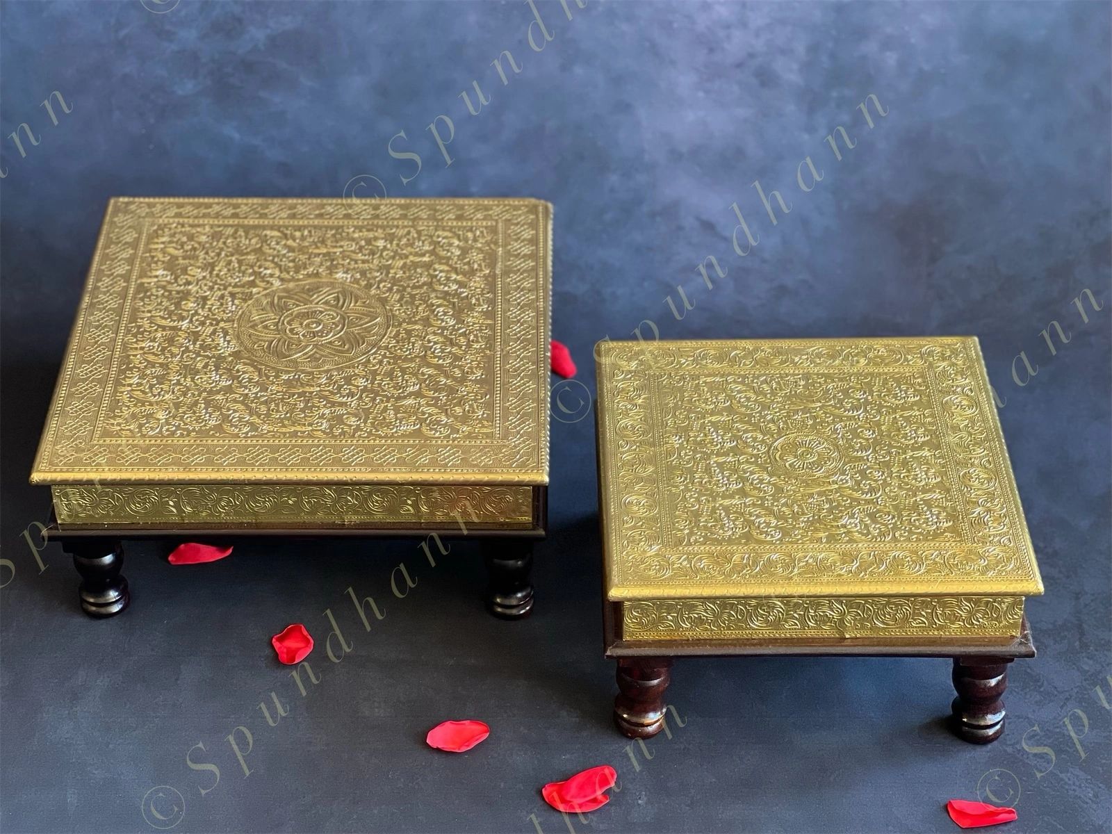 Square Wooden Chowki Stools