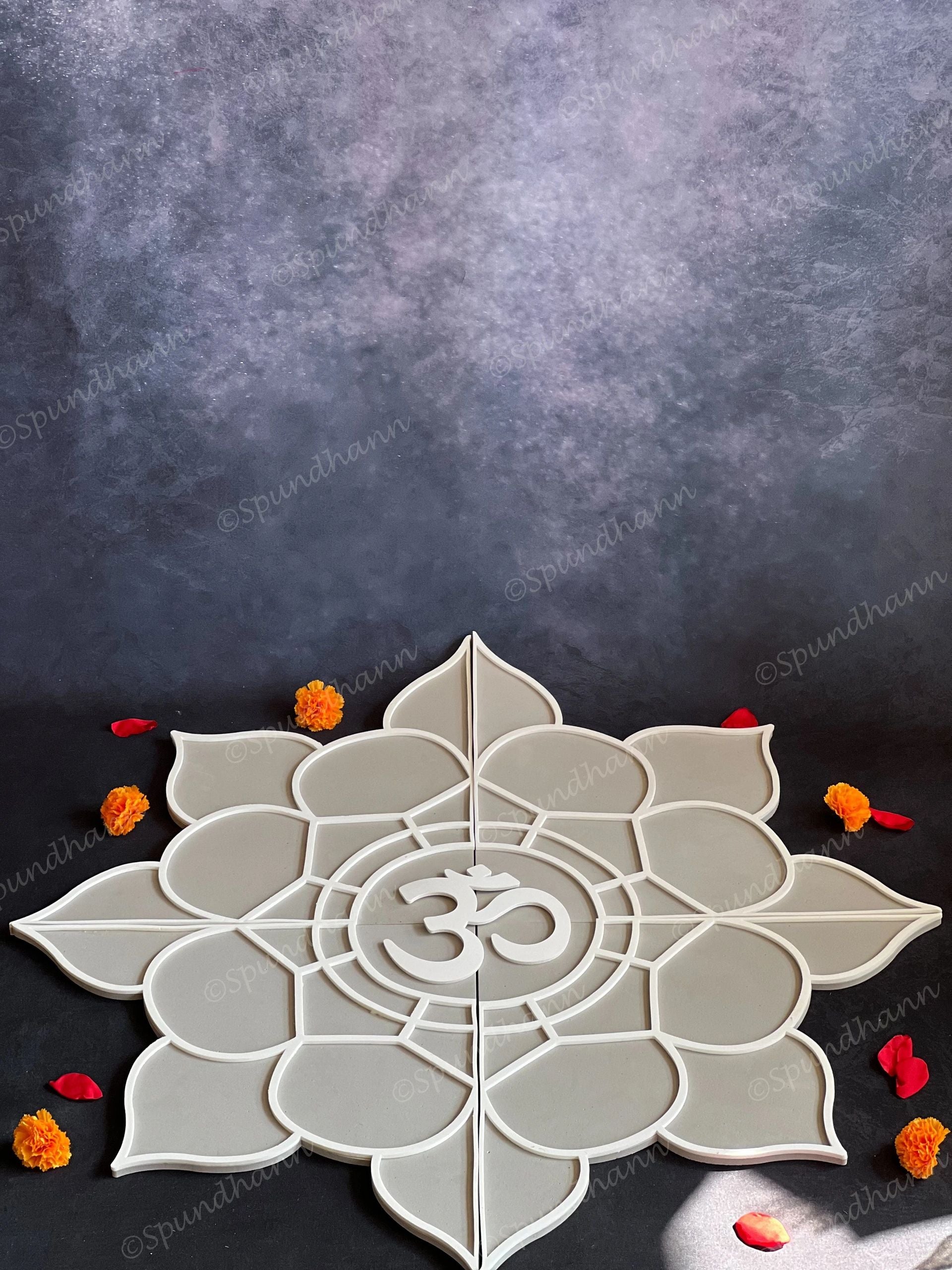 Floral OM Set DIY Fill in Rangolis