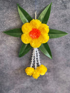 Marigold & Rajnigandha Flower Dangler With Leaves