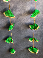 Solid Color Silk & Triangle Gota Dangler - Pack of 4 Strings