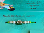Rakhi with Greeting Card in Blue Color