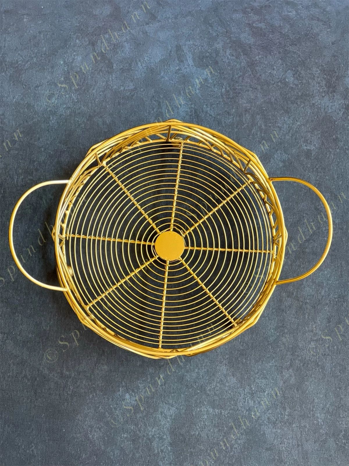 Golden Wire Fruit Basket
