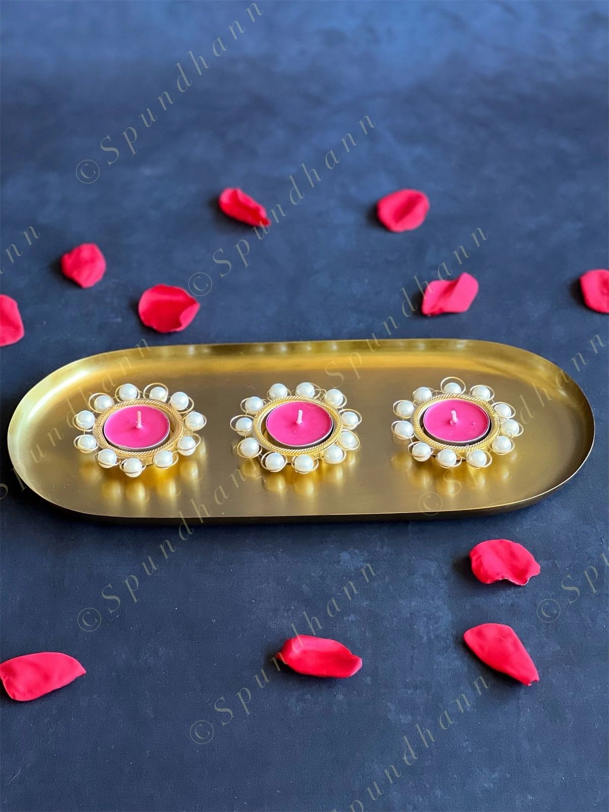 Pearl Tea Light Holder Set of 2