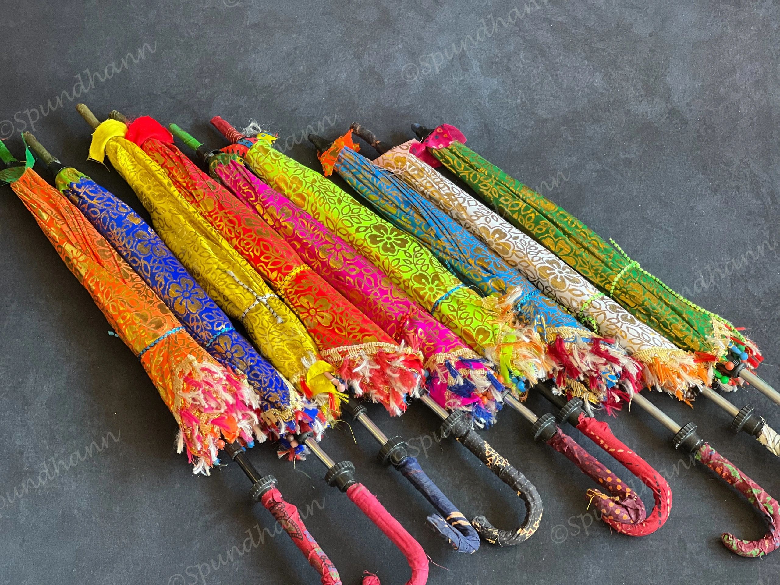 Colorful Foil Decorative Vintage Umbrella