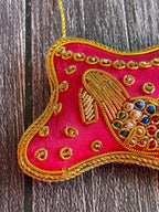 Embroidered Clutch Christmas Tree Ornament