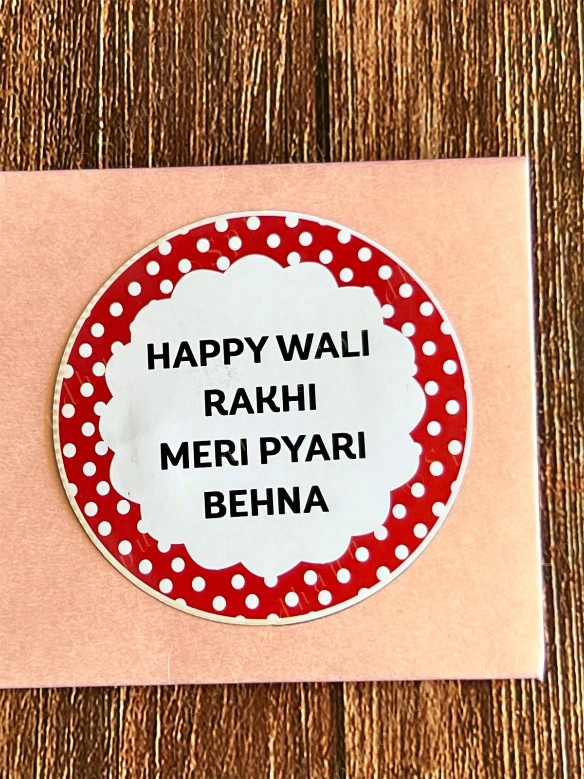 Rakhi Envelope in Peach Color