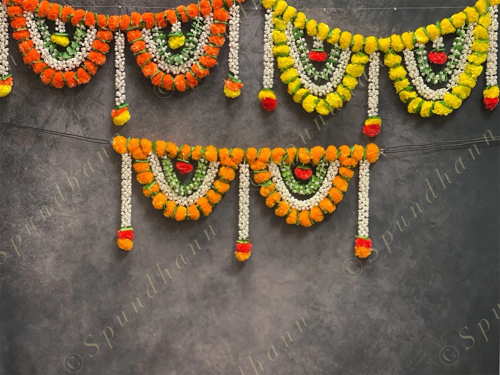 Designer Marigold & Mogra Floral Toran