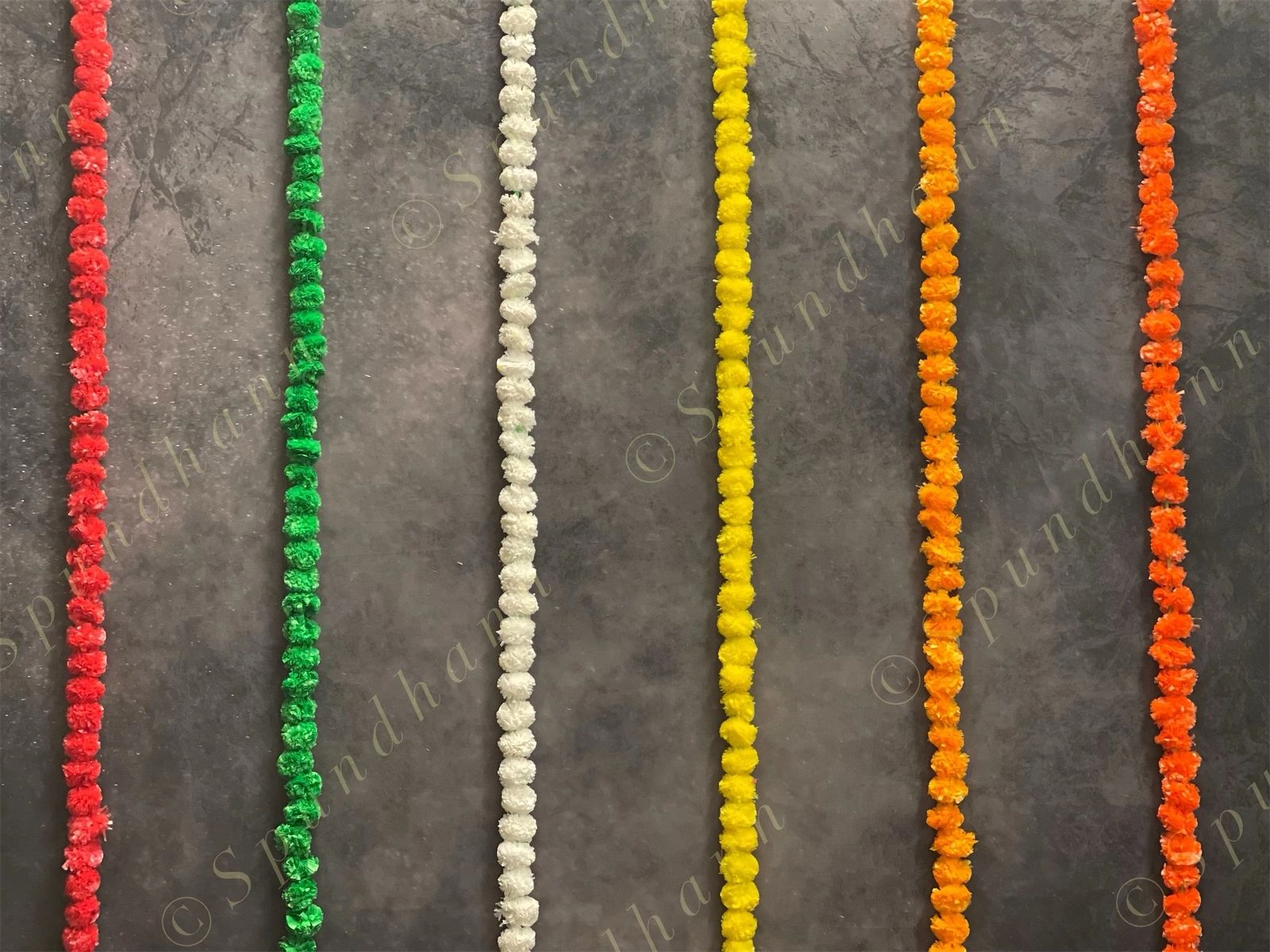 Dainty Marigold Flower Festive Danglers Set of 4 Strings