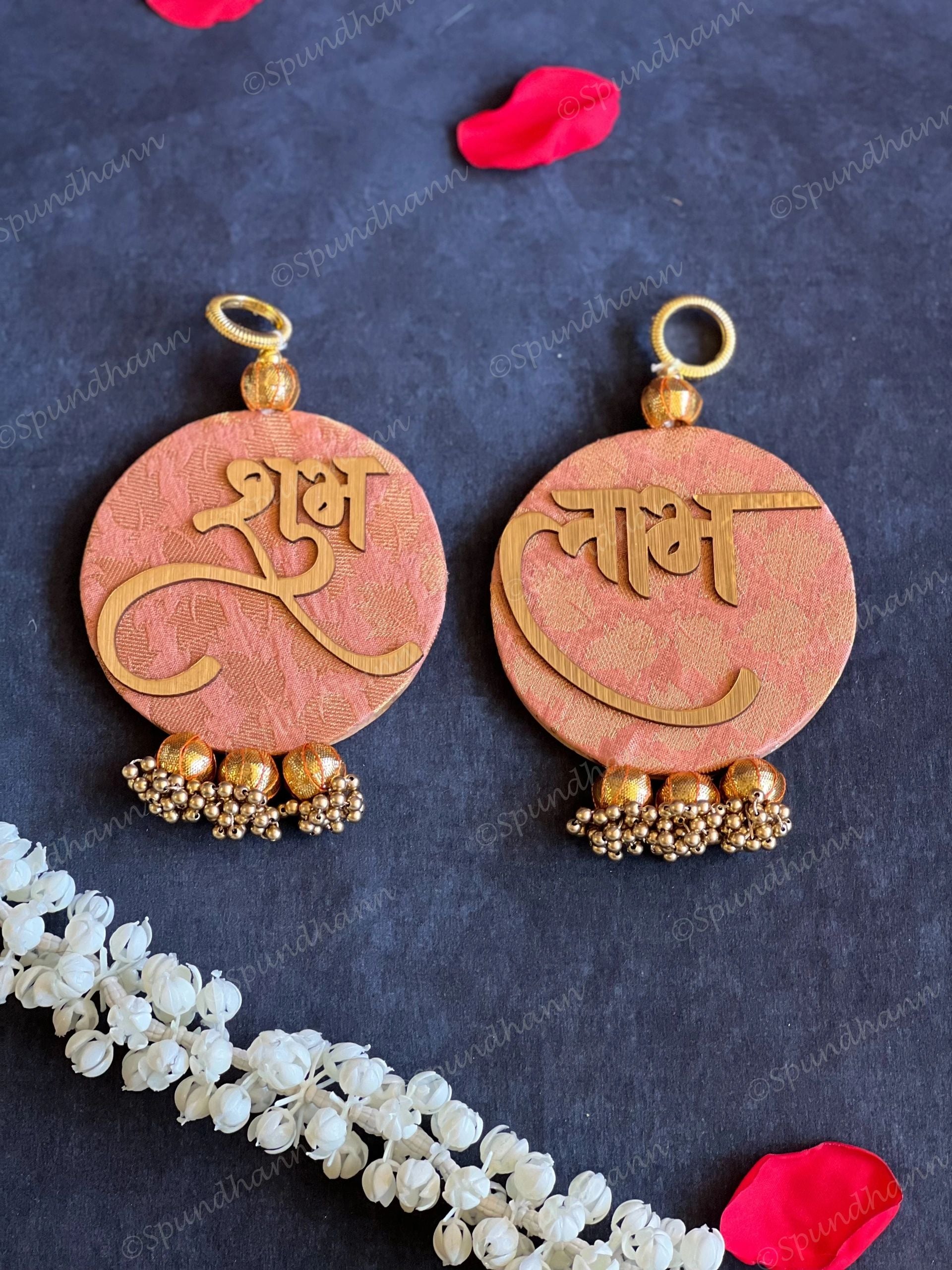 Shubh Labh Hanging Pair with Ghungroos