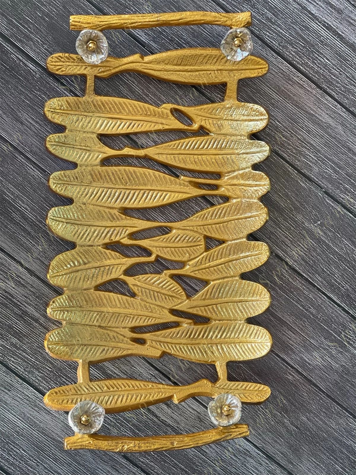 Golden Leaf Platter Tray