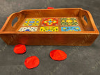 Ceramic Styled Wooden PARTY SERVING TRAY