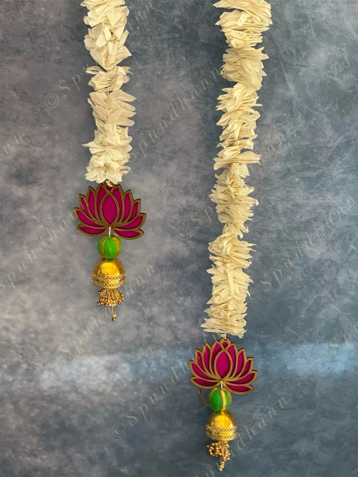 Chameli & Pink Lotus Tassel Dangler Set of 2