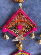 Small Kites with Bells Wall Hanging Decor Set of 2