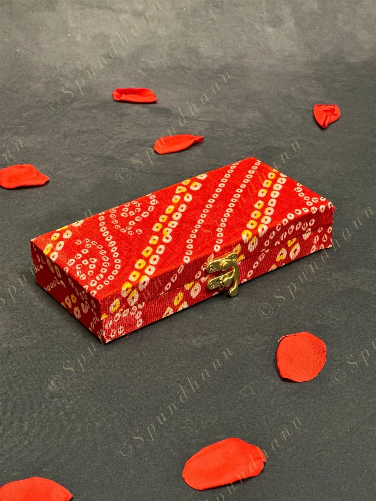 Rectangular Floral Bandhini Gift Box Only Duplicate