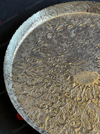Silver Color Engraved Majestic Platter/Plate