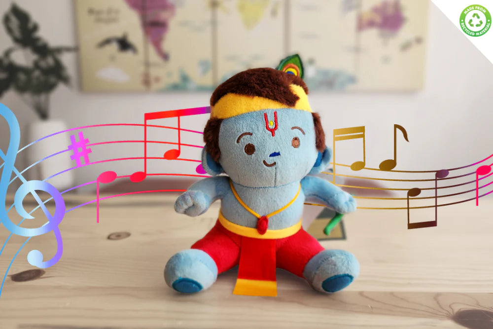 Baby Krishna Mantra Singing Plush Toy