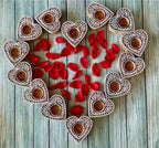 Heart Shaped Wooden Block Tea Light Holder