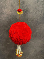 Large Ball and Pom Pom Dangler