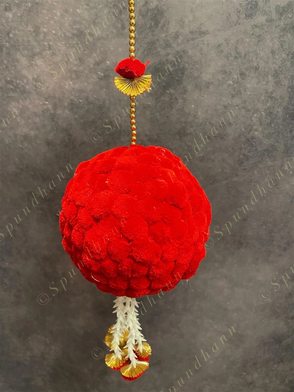 Large Ball and Pom Pom Dangler