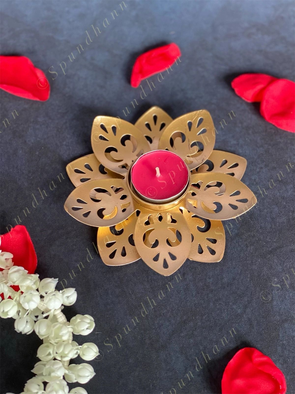 Cutwork Lotus Tea Light Holder