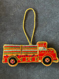 Embroidered Truck Christmas Tree Ornament