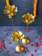 Tall Standing Lotus Tea Light Holder