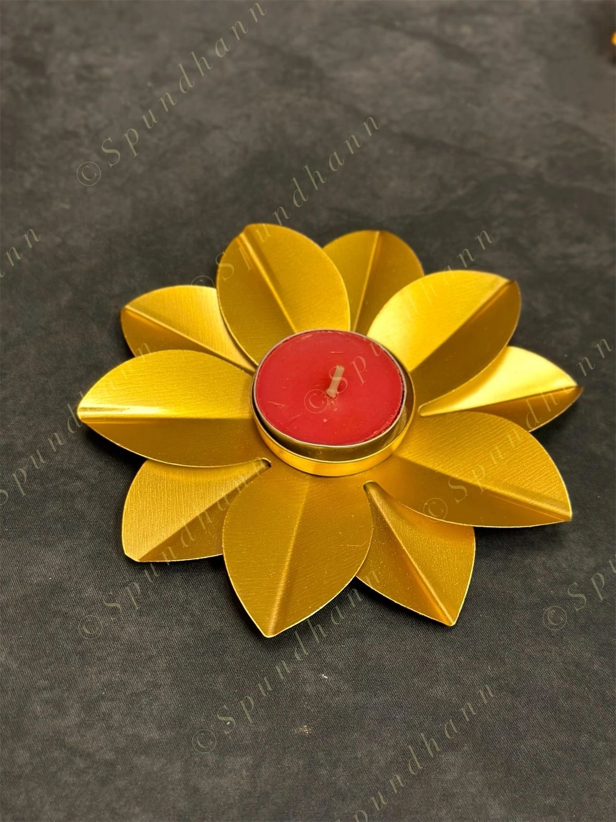 Line & Fold Lotus Tea Light Holder
