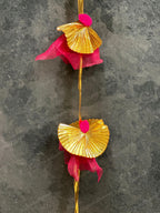 Short net & Gold Gota Dangler Strings Wall Hanging Decor - Pack of 4 Strings