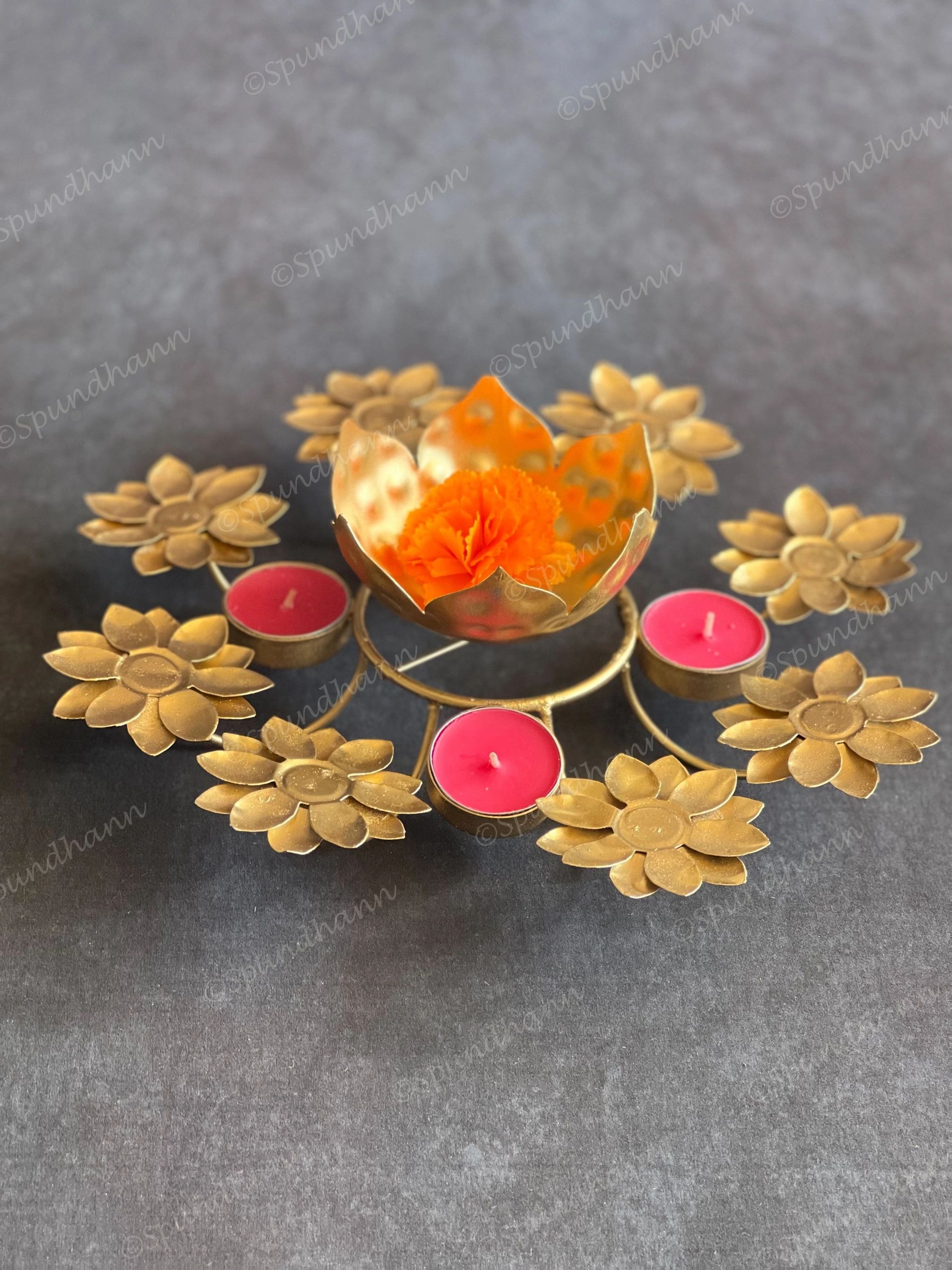 Rangoli Urli with Extended Tea Light Holders