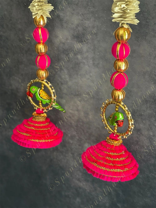 Chameli & Parrot Dangler Set of 2