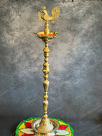 Fancy Peacock Brass Lamp