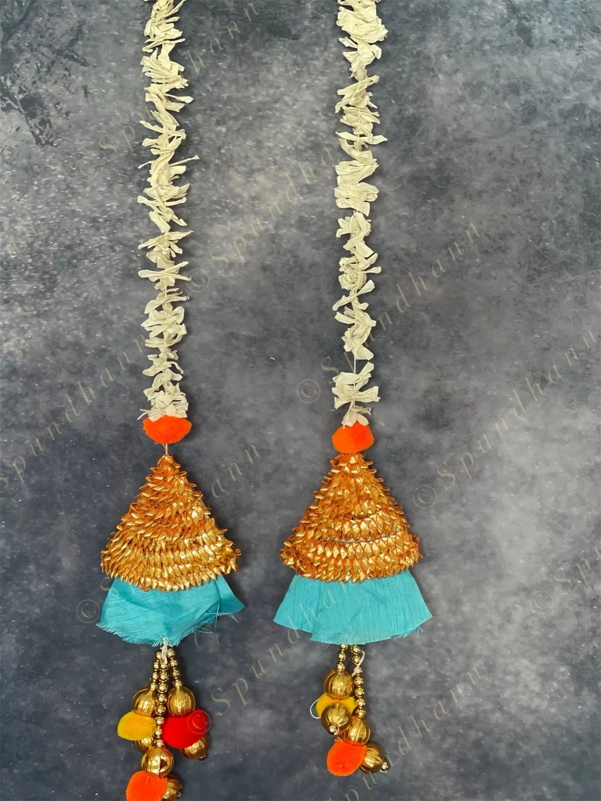 Chameli & Gota Fabric Colorful Dangler Single