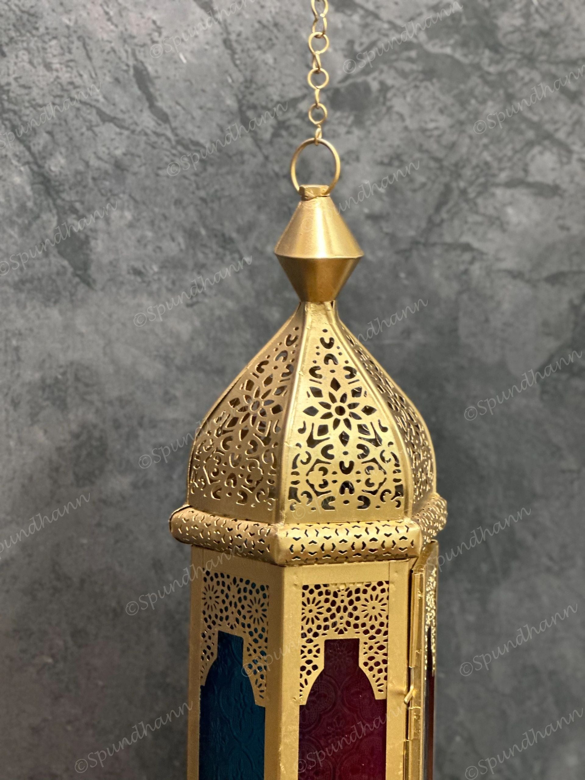 Stained Glass Double Color Lantern