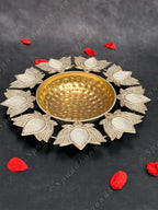 Lined Lotus Diya Urli