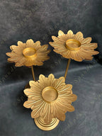 Decorative Flower Standing Tea Light Holder Set of 3